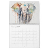 Calendrier Amis du zoo aquarelle (Feb 2027)