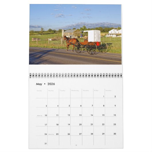 Calendrier Amish 2020 (Mai 2026)