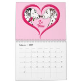 Calendrier Amour dalmate (Feb 2027)