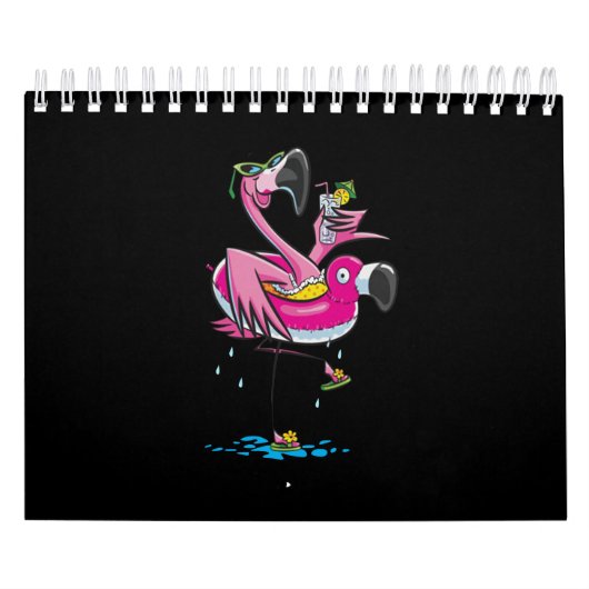 Calendrier Amoureux de la baignade| Flamant rose Va nager (Protection)
