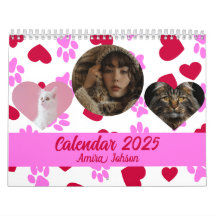 Calendrier Amoureux des chats personnalisé 2025