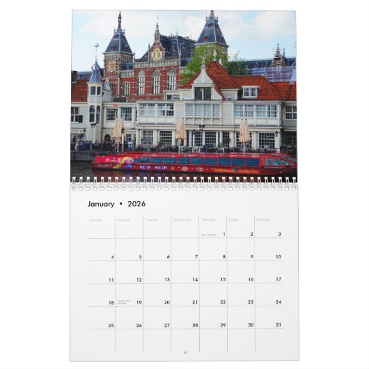 Calendrier AMSTERDAM (Jan 2026)