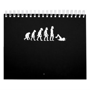 Calendrier Amusant Nage Humain Évolution Nager