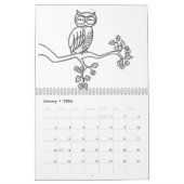 Calendrier amusant : Oiseau de Chouette (Jan 2026)