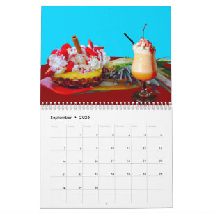 Calendrier Ananas et crème glacée avec un smoothie de fruits