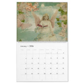 Calendrier Angel Fleurs blanches Ciel bleu (Jan 2026)