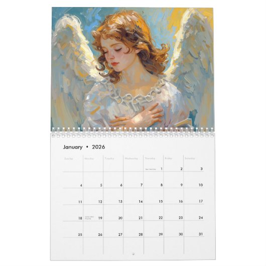 Calendrier Angels - Engel 2026 (Jan 2026)