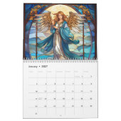 Calendrier anges en verre coloré 2026 (Jan 2027)