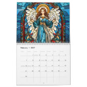 Calendrier anges en verre coloré 2026 (Feb 2027)