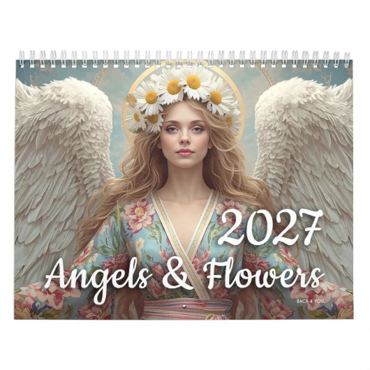 Calendrier Anges & Fleurs 2027 (Protection)