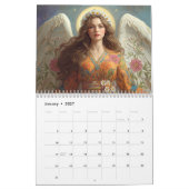 Calendrier Anges & Fleurs 2027 (Jan 2027)