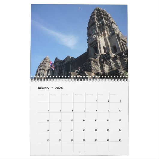 Calendrier angkor 15 mois 2025 (Jan 2026)