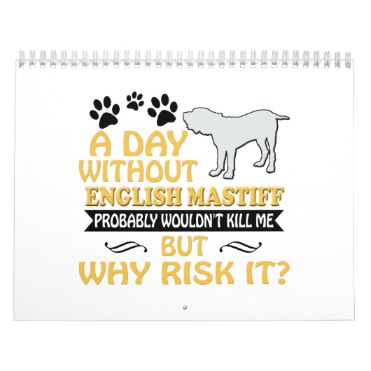Calendrier anglais 2019 de mastiff maman de 2020 (Protection)