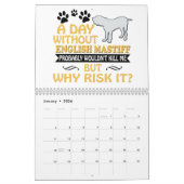 Calendrier anglais 2019 de mastiff maman de 2020 (Jan 2026)