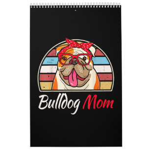 Calendrier Anglais Bulldog Lover Cadeaux Bulldog Maman Papa