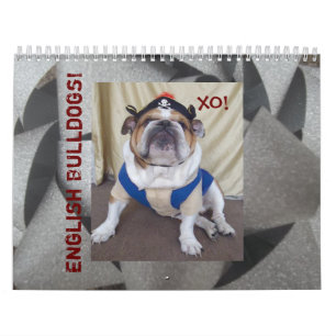 Calendrier anglais de bouledogues et de chiots !