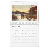 Calendrier anglais vintage des scènes 2018 de pays (Feb 2026)