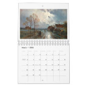 Calendrier anglais vintage des scènes 2018 de pays (Mar 2026)