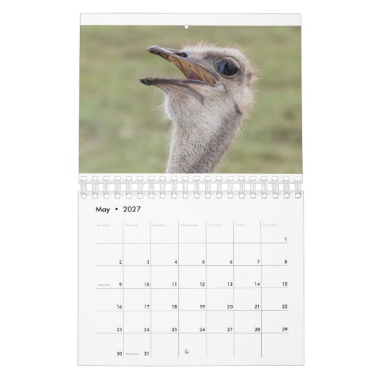Calendrier animal 2026 (Mai 2027)