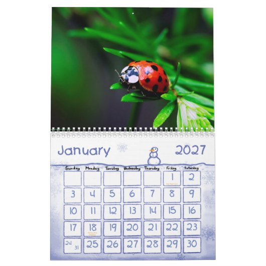 Calendrier animal 5 (Jan 2027)