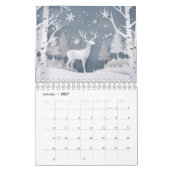Calendrier animal coupé en papier (Jan 2027)