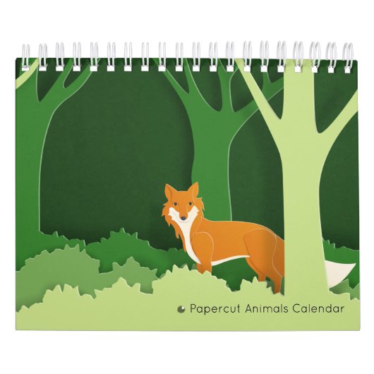 Calendrier animal coupé en papier (Protection)
