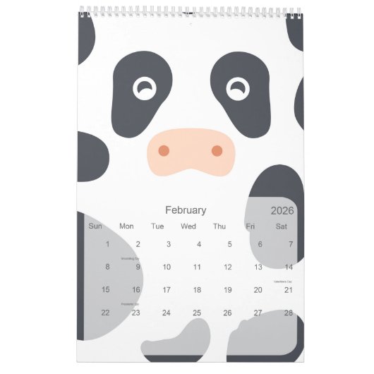 Calendrier animal enfants (Feb 2026)