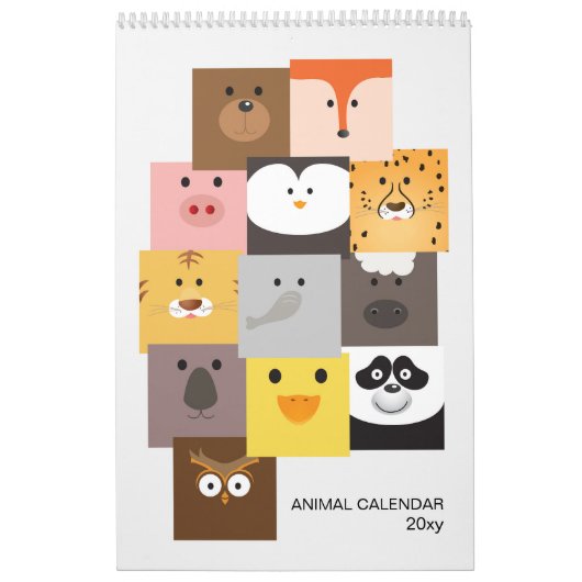 Calendrier animal enfants (Protection)
