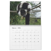 Calendrier Animal Lemur Cute Nature Zoo Destin personnalisé (Feb 2026)