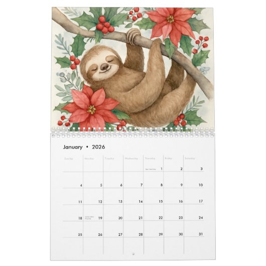 Calendrier Animals and Florals (Jan 2026)