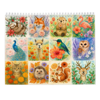 Calendrier Animals and Florals