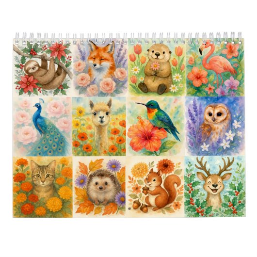 Calendrier Animals and Florals (Dos)