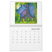 Calendrier Animaux à motifs Aquarelle Art (Feb 2026)