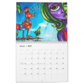 Calendrier Animaux Abstraits colorés Art lunaire (Mar 2027)