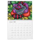 Calendrier Animaux Abstraits colorés Art lunaire (Jan 2027)