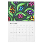 Calendrier Animaux Abstraits colorés Art lunaire (Feb 2027)