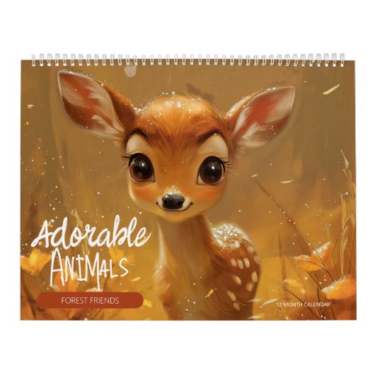 Calendrier Animaux adorables : Amis de la forêt 2 (Protection)