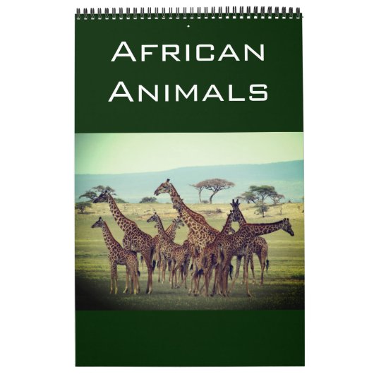 Calendrier animaux africains 2025 (Protection)