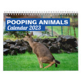 Calendrier Animaux amusants Pooping 2026 Personnalisé (Protection)