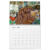 Calendrier Animaux carrousels, Chat Horse Grenouille coq (Jan 2026)
