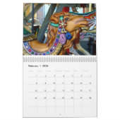 Calendrier Animaux carrousels, Chat Horse Grenouille coq (Feb 2026)