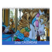 Calendrier Animaux carrousels, Chat Horse Grenouille coq (Protection)
