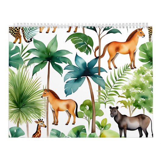 Calendrier Animaux colorés (Protection)
