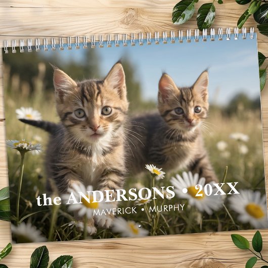 Calendrier Animaux de compagnie Chat Photos personnalisées Mo