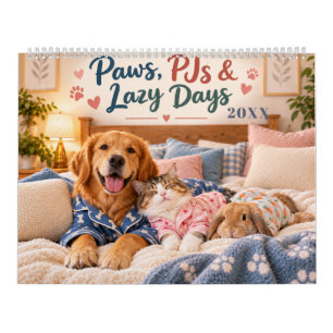 Calendrier Animaux de compagnie en pyjama confortable