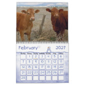 Calendrier Animaux de Ranch colorés (Feb 2027)
