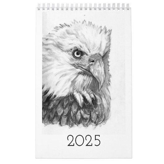 Calendrier Animaux tracés à la main monochrome (Protection)