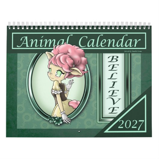 Calendrier Anime Animal 2027 Affirmations (Protection)