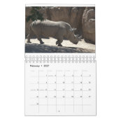 Calendrier Année avec animaux (Feb 2027)