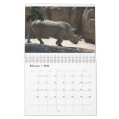 Calendrier Année avec animaux (Feb 2026)